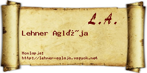 Lehner Aglája névjegykártya